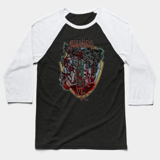 Masticis Humanis Beast Crest Baseball T-Shirt